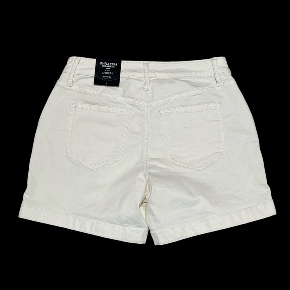 Women's Simply Vera Vera Wang 4 Small Shorts White Jeans Stretch Denim NWT - Picture 4 of 9